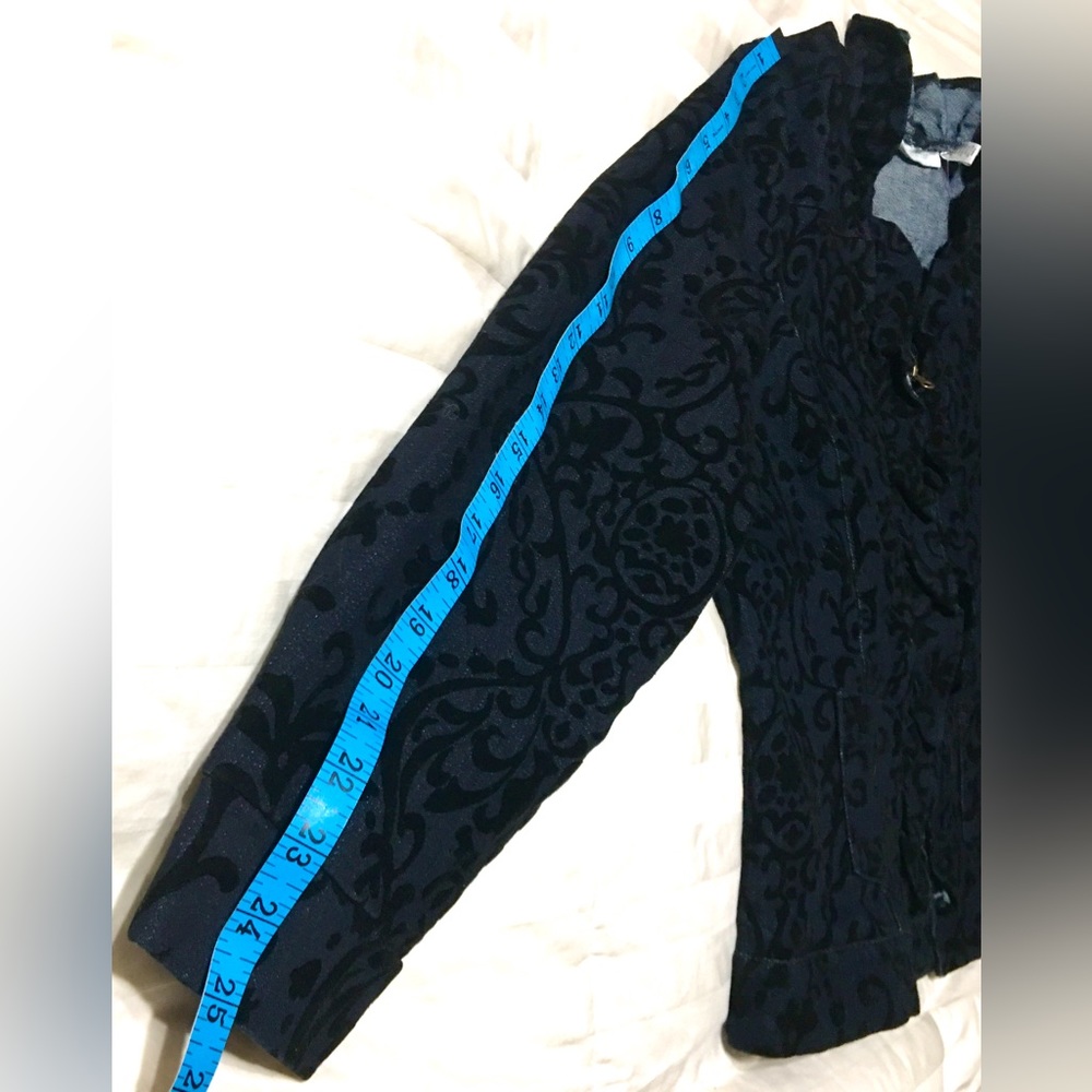 TANTRUMS Denim Jacket w/ruffles & flocking - Picture 11 of 15